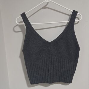 Cropped Sweater Knit Tank Top